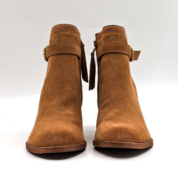 Sam Edelman Women Maurine Tan Suede Western Cutout Ankle Suede Boots sz 10 - Picture 2 of 10